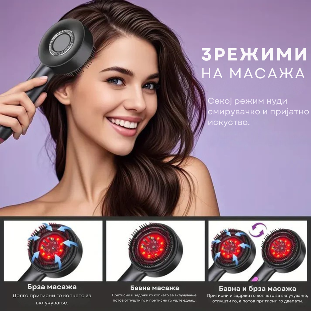 Масажер за скалп и апликатор на масло